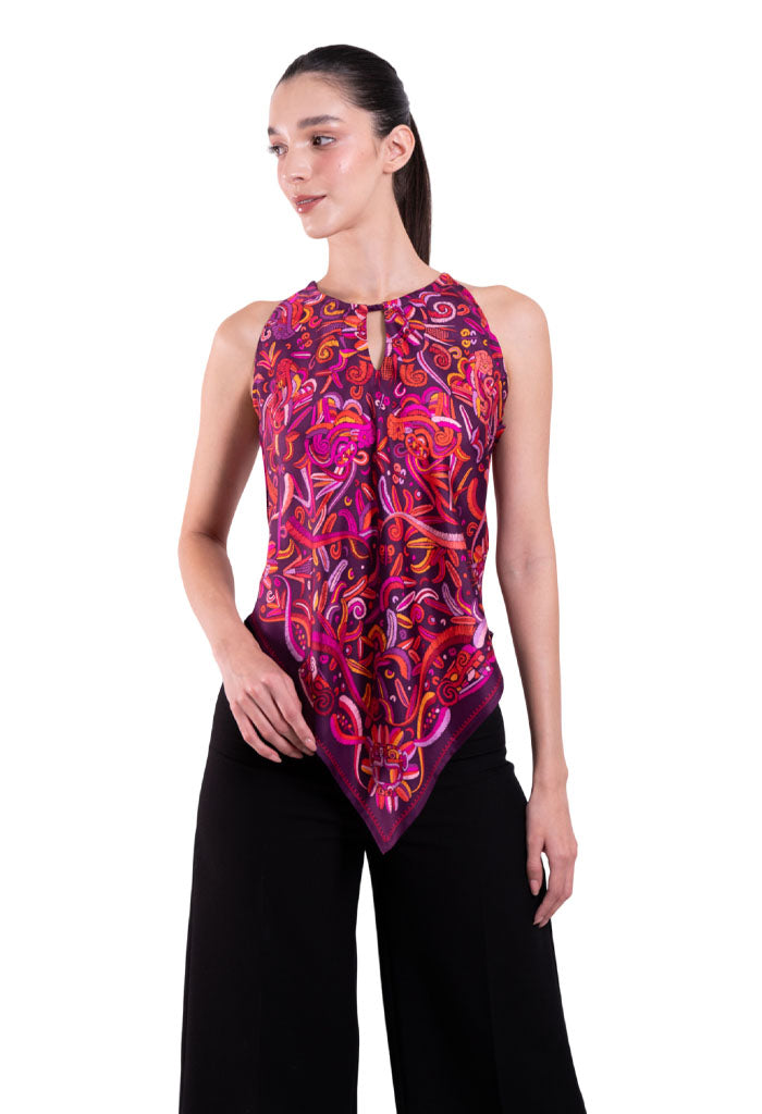 Blusa Cuello Ajustable Quetzalcóatl