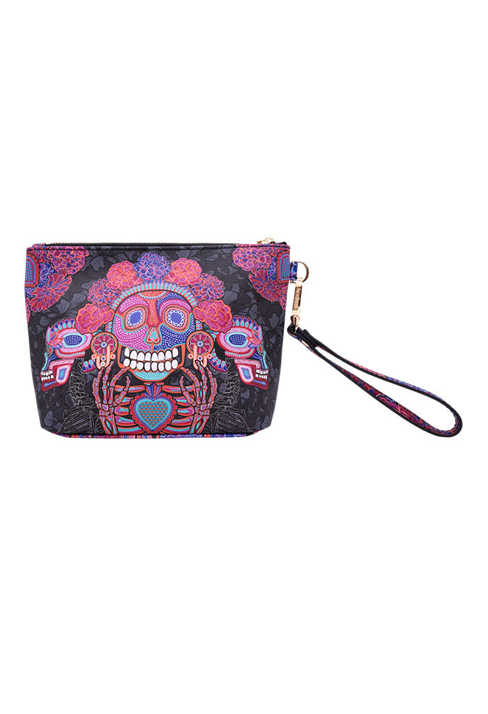 Cosmetiquera Piix Saffiano día de Muertos Catrina