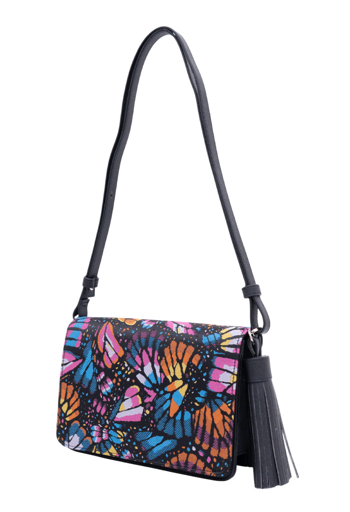Bolsa Crossbody Cha Mariposa Bordada