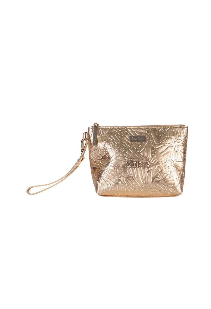 Cosmetiquera Piix de Piel Grabado Mariposa