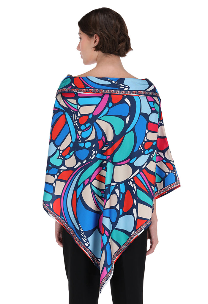 Poncho Mariposa Abstracta