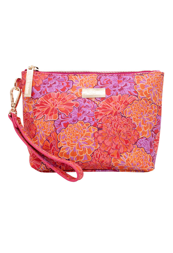 Cosmetiquera Piix Saffiano Cempasúchil Ofrenda