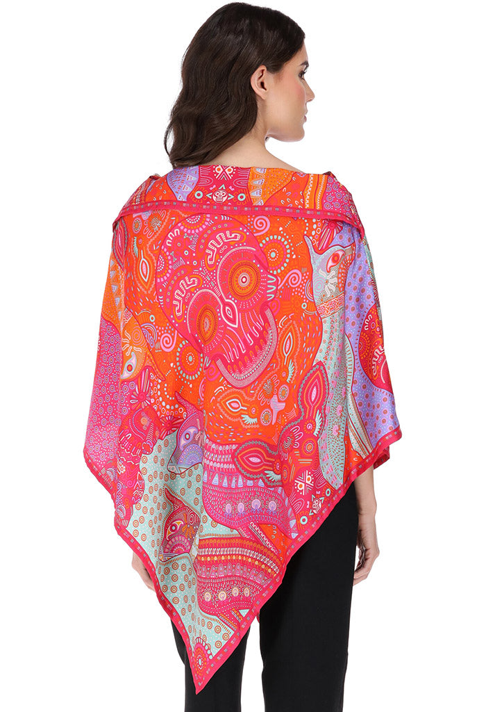 Poncho Día de Muertos Mictlán