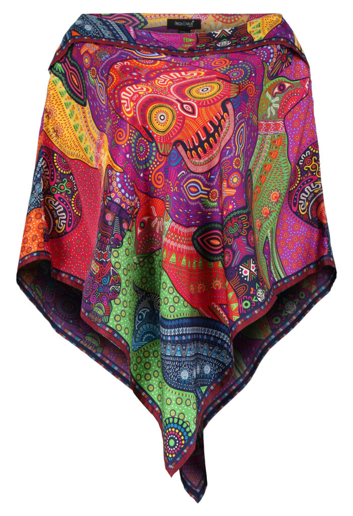 Poncho Día de Muertos Mictlán