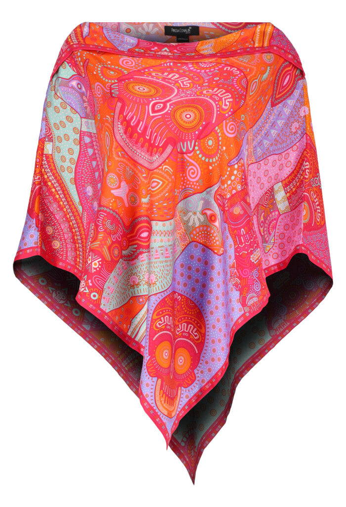 Poncho Día de Muertos Mictlán