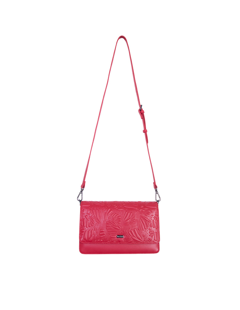 Bolsa Kalan de Piel Grabado Mariposa