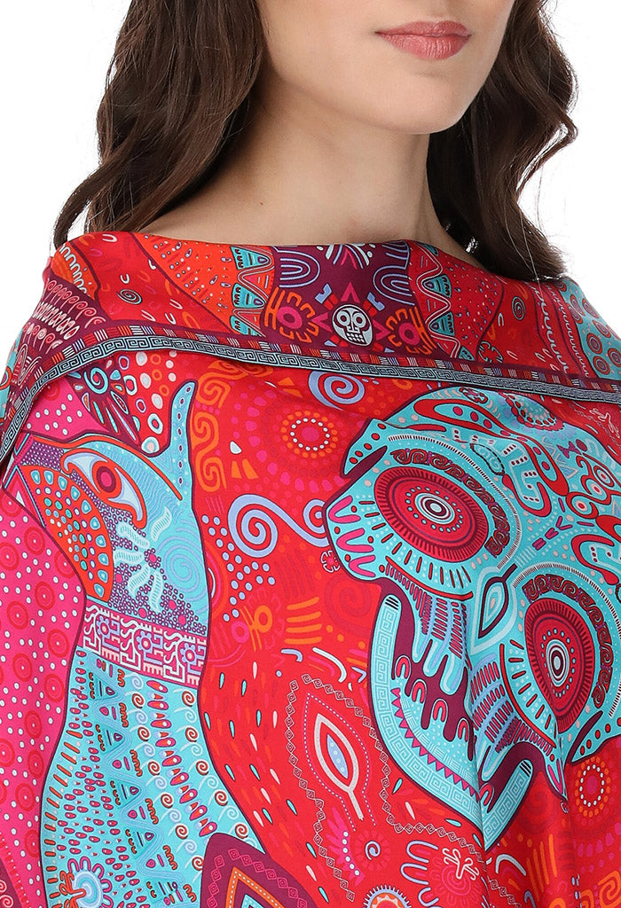 Poncho Día de Muertos Mictlán