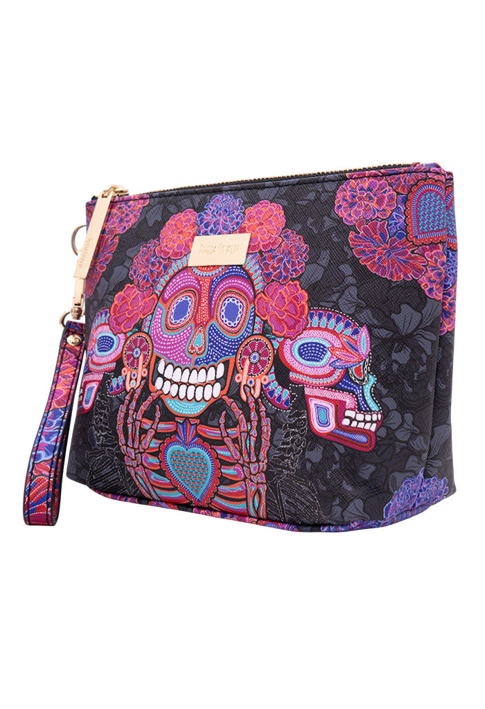 Cosmetiquera Piix Saffiano día de Muertos Catrina