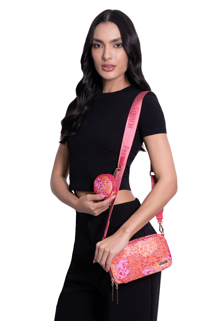 Bolsa Crossbody Utsil Saffiano Cempasúchil Ofrenda