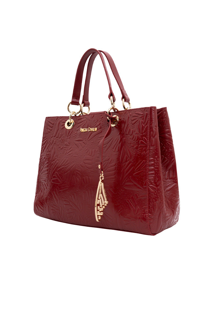 Bolsa Kaxan Piel Grabado Mariposa