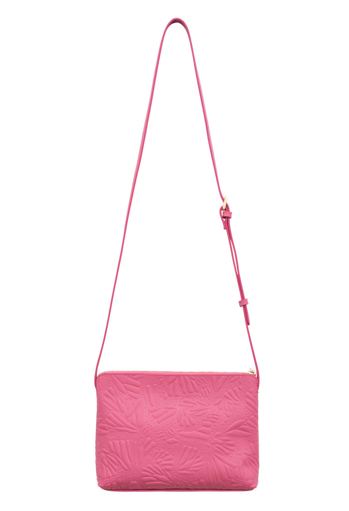 Bolsa Yaakun de Piel Grabado Mariposa