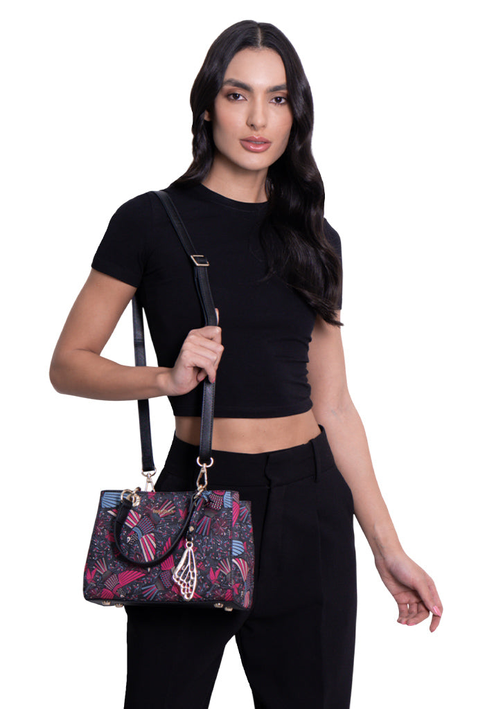 Mini Satchel Kaxan Saffiano Colibrí