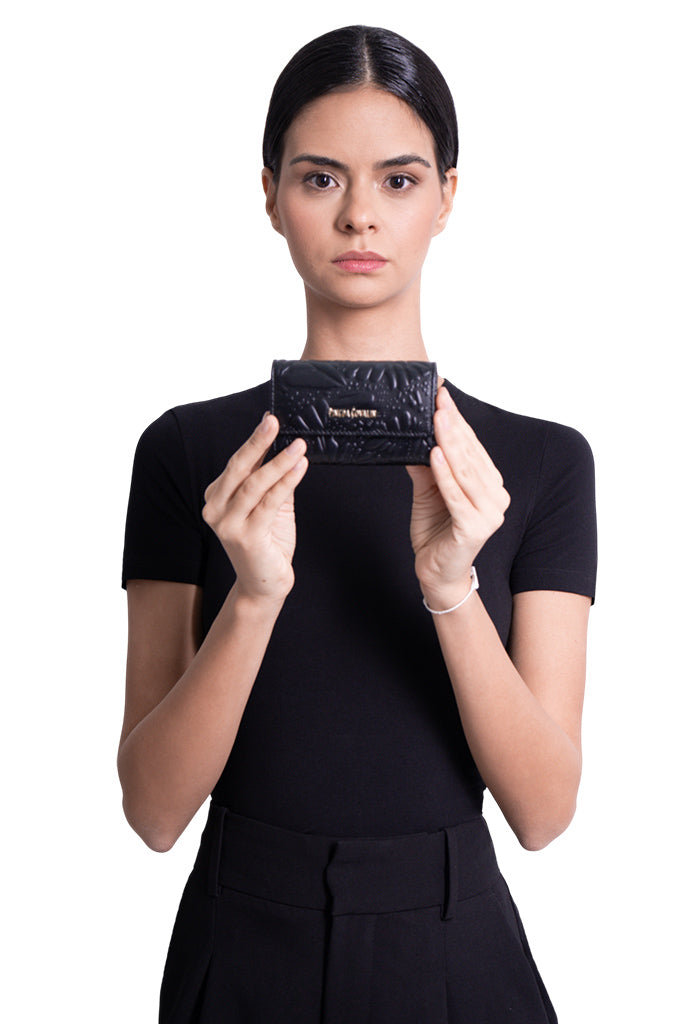 Cartera Mini Tuulis Piel Grabado Mariposa