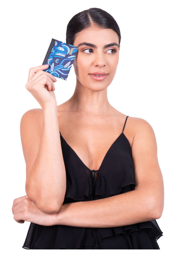 Tarjetero Kuxtal Saffiano Dama Quetzalcóatl