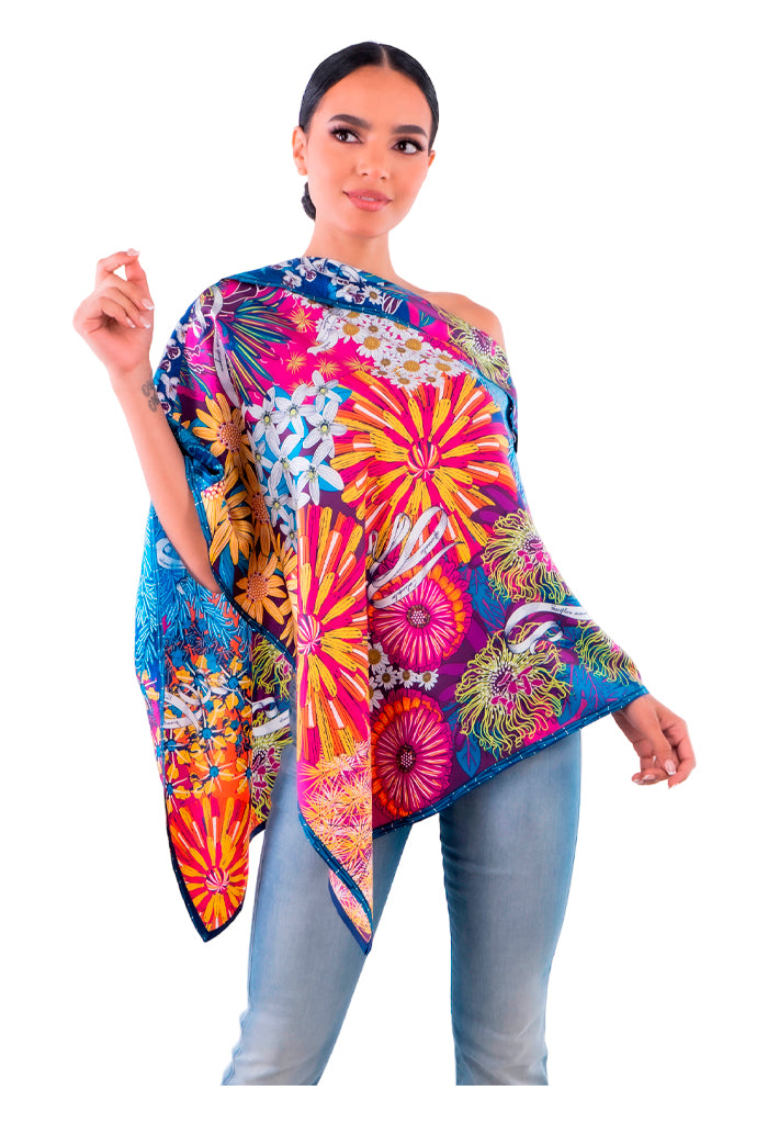 Poncho Herbolaria Flores