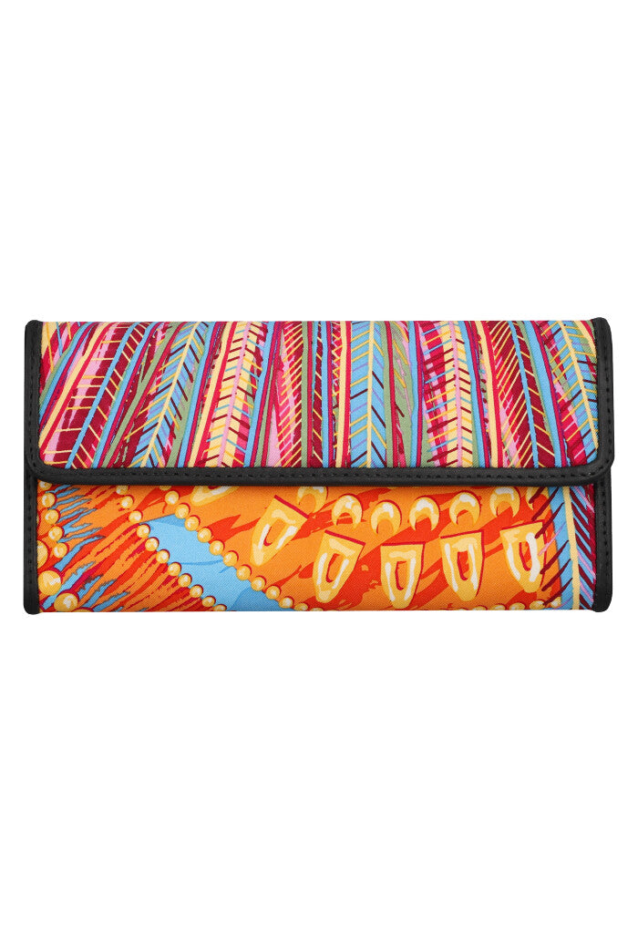 Cartera de Bolsillo Seda Arte Plumaria