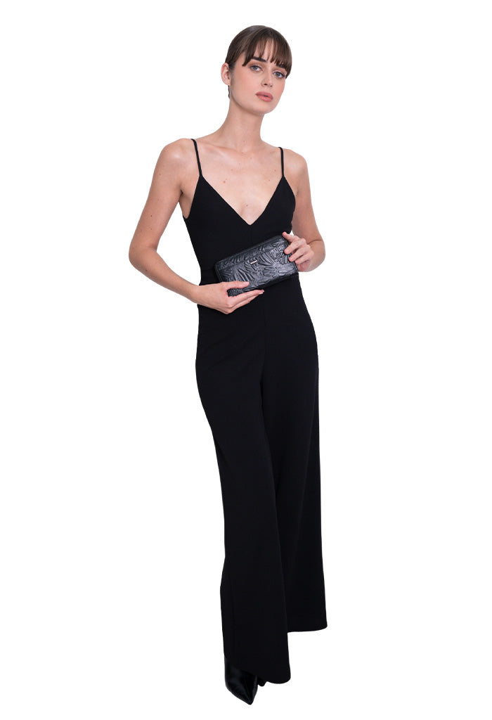 Cartera Grande Piel Grabado Mariposa