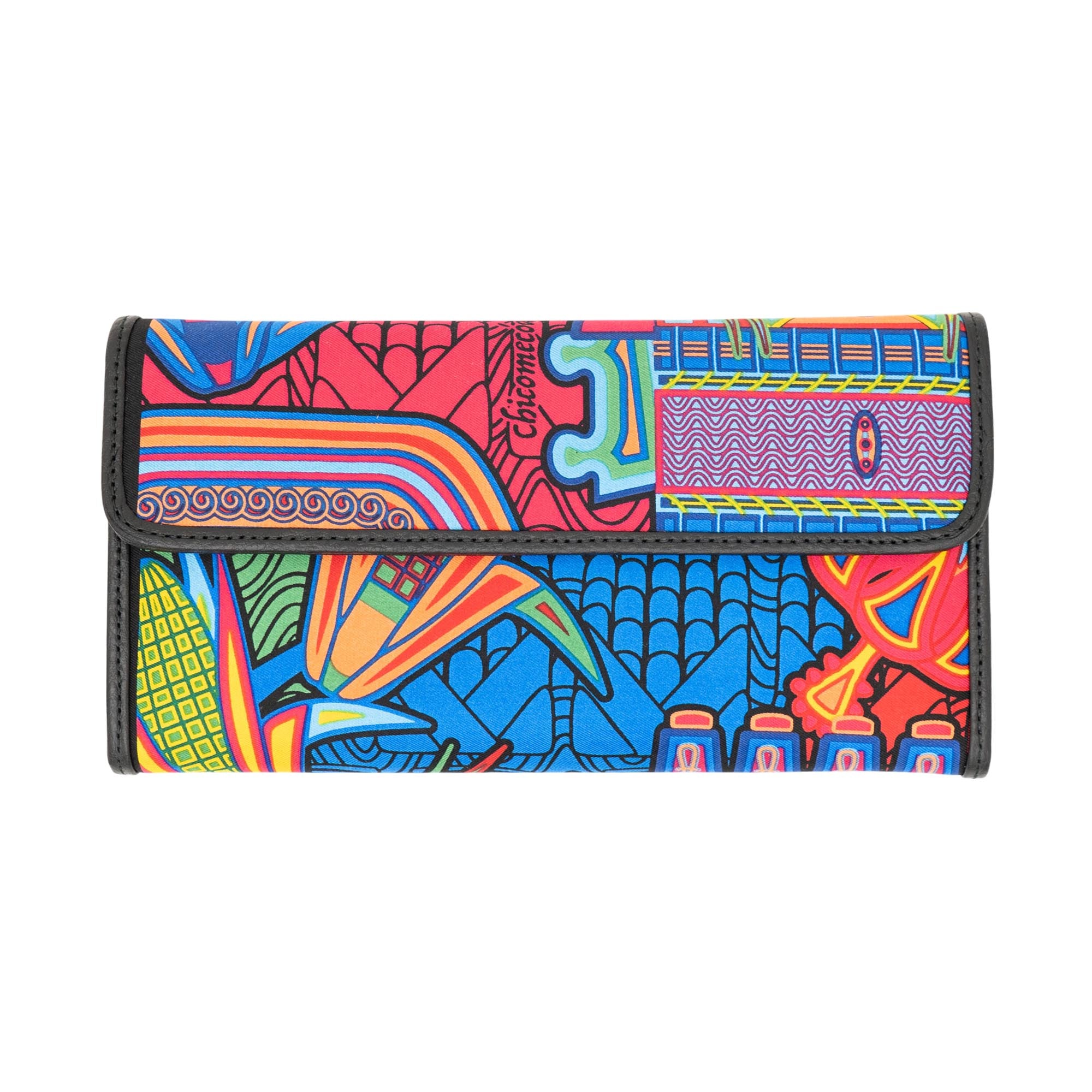 Cartera Bolsillo Negro Diosas Mexicas