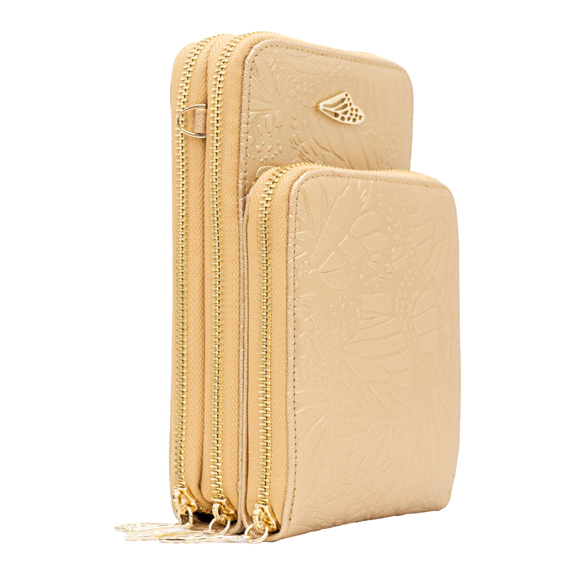 Porta Celular Naab Saffiano Grabado Mariposa