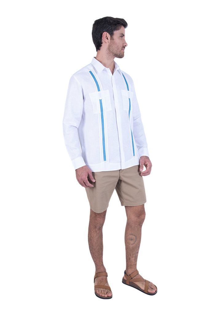 Guayabera Beel Blanca Campos Agave