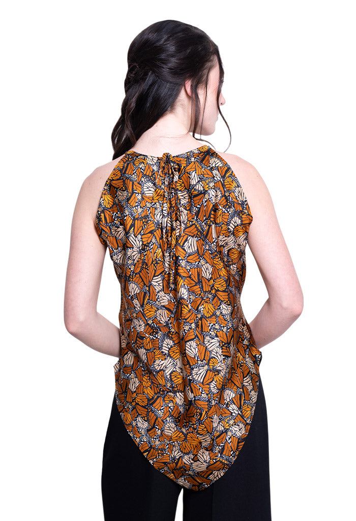 Blusa Cuello Ajustable Mariposa Monarca
