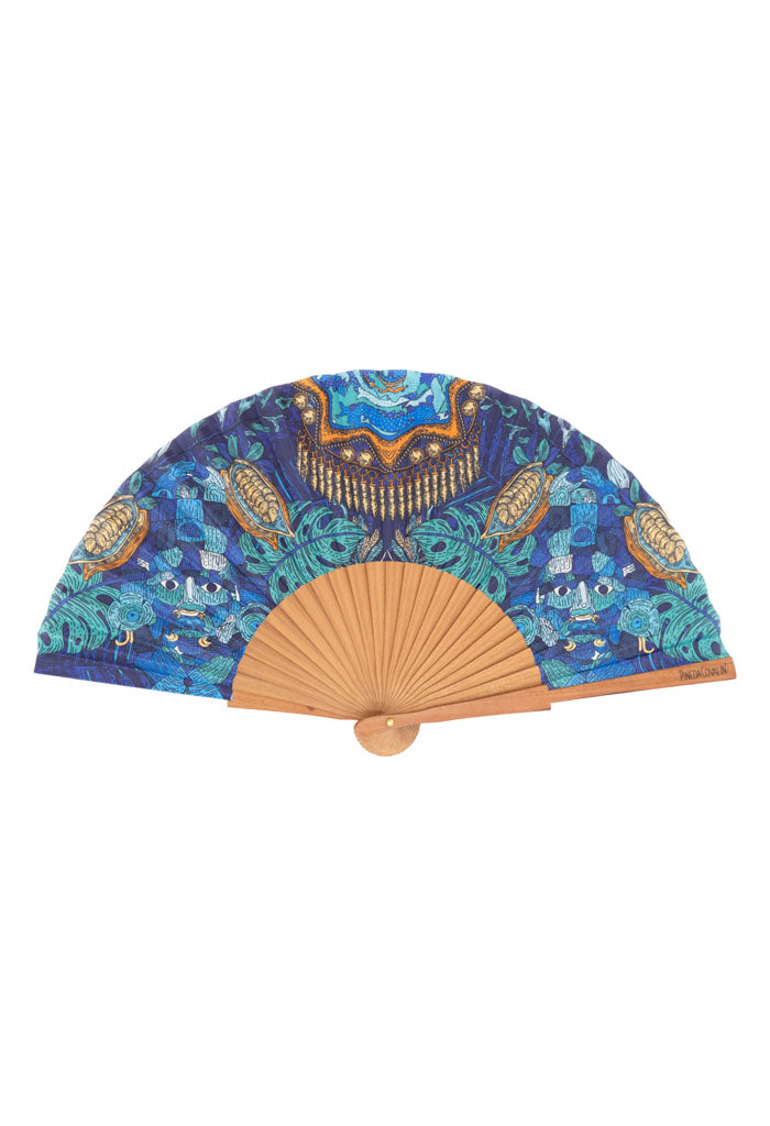 Abanico Iik Máscara de Jade