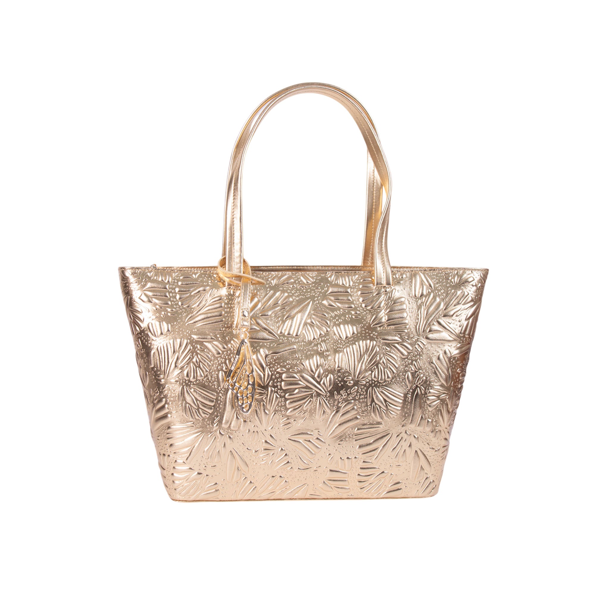 Tote K'iin de Piel Grabado Mariposa