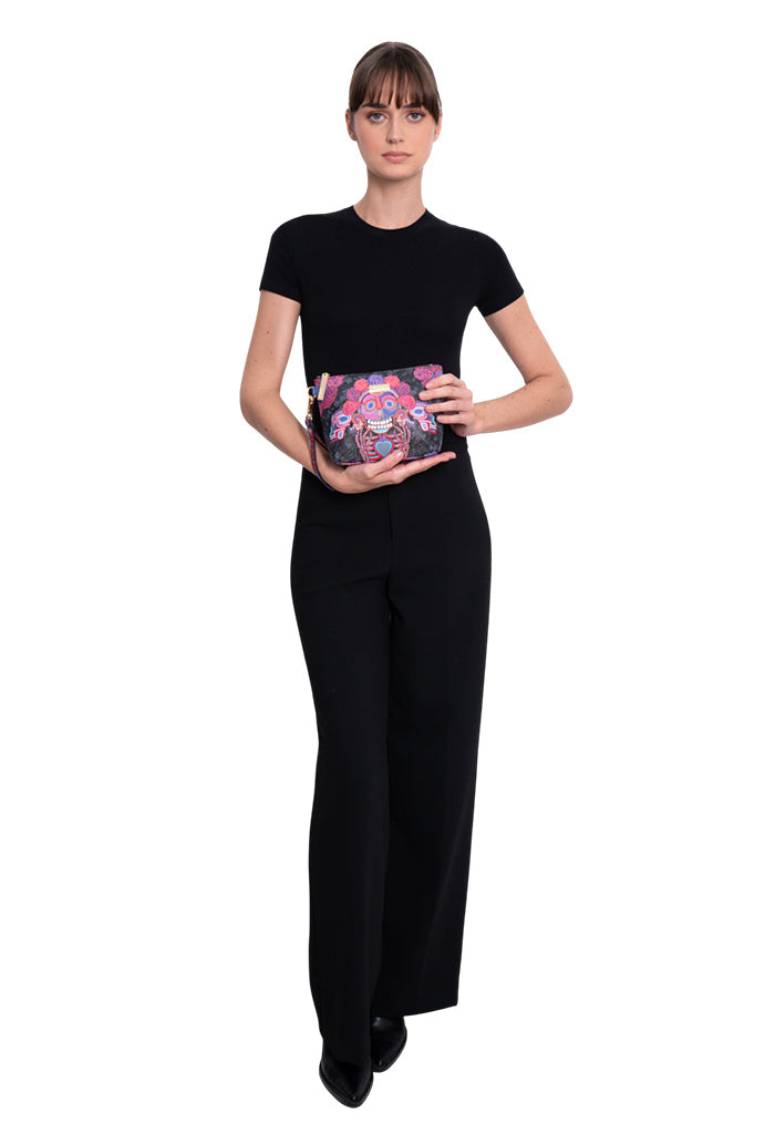 Cosmetiquera Piix Saffiano día de Muertos Catrina