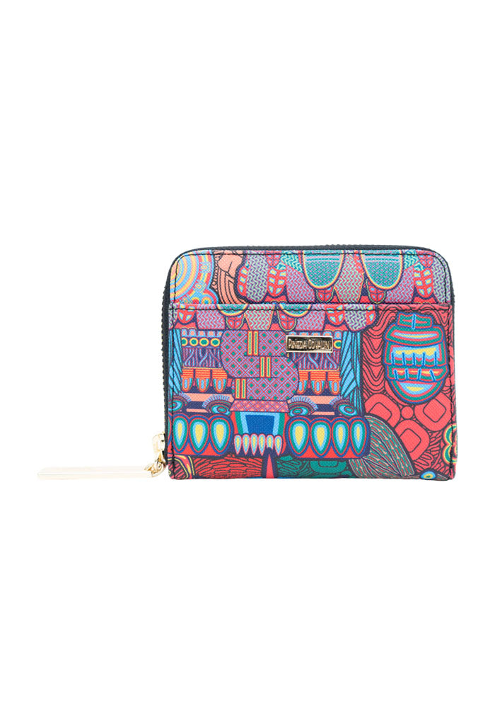 Cartera Chica Saffiano Diosas Mexicas Morado