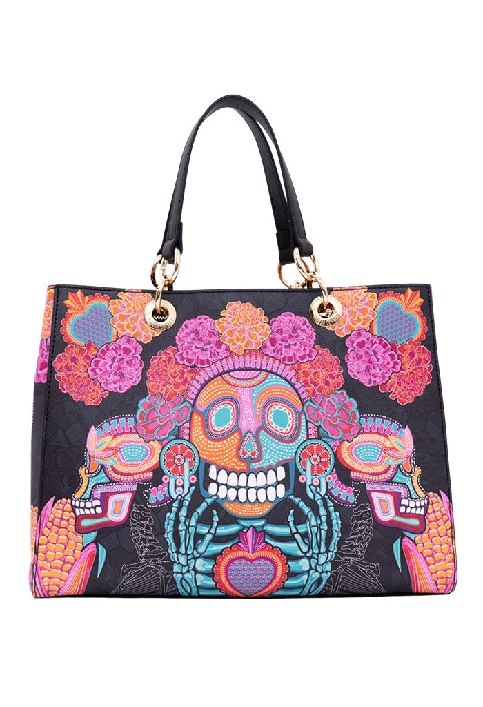 Bolsa Kaxan Saffiano Día de Muertos Catrina
