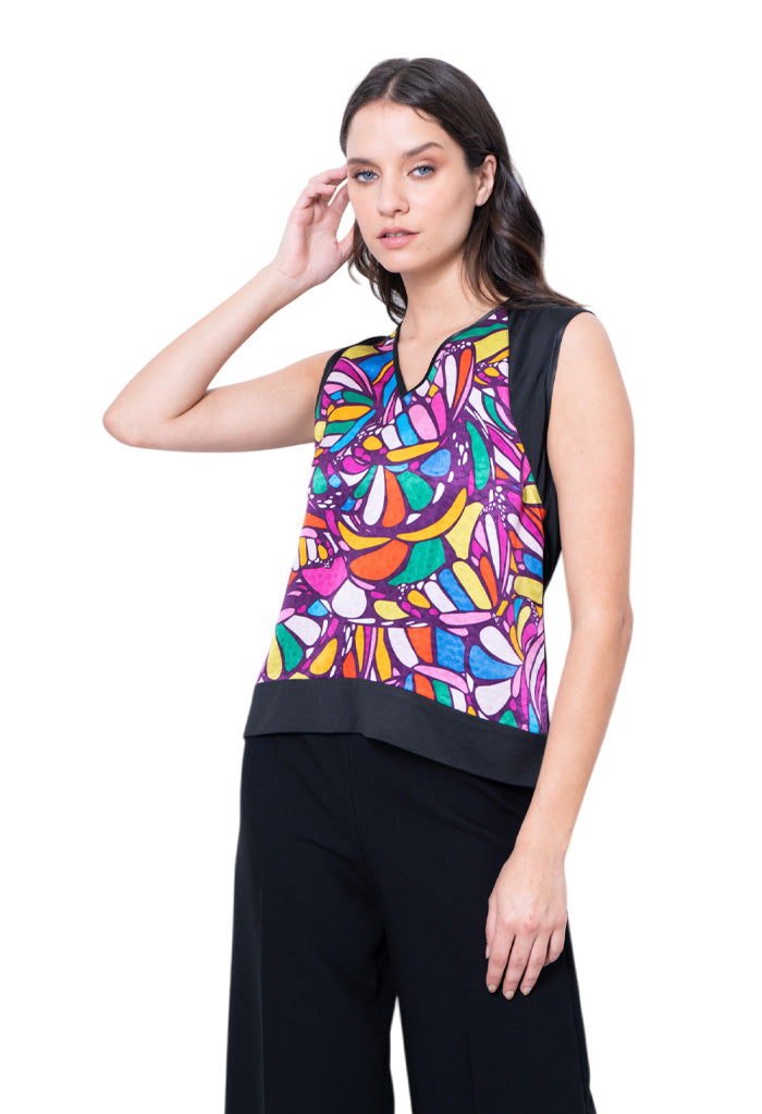 Blusa Caudal Mariposa Abstracta