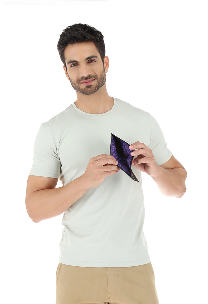 Cartera Semiak Negra Forro Mariposa Monarca