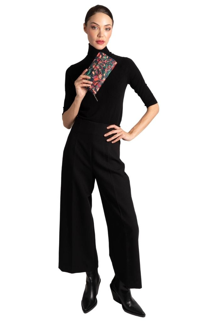 Cartera Grande Vuelo de Mariposa Verde/Rosa