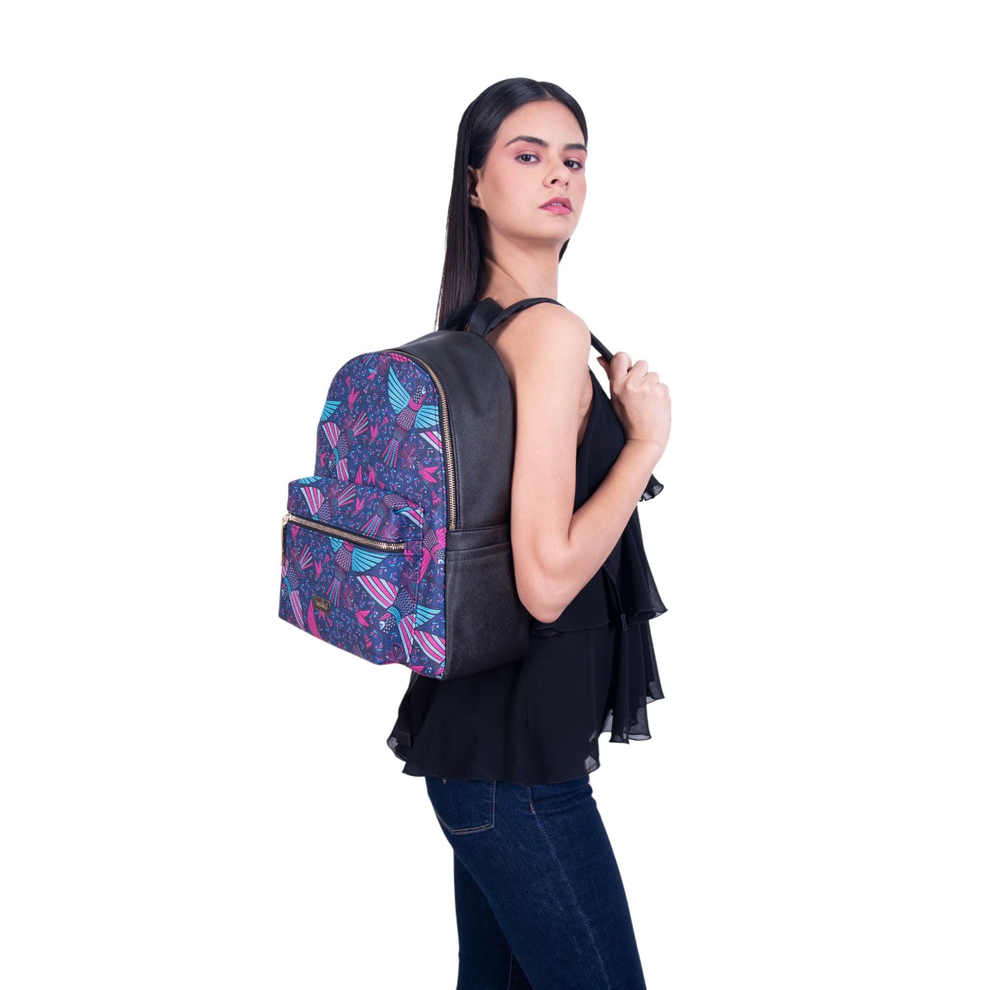 Backpack Nuuk Saffiano Colibrí