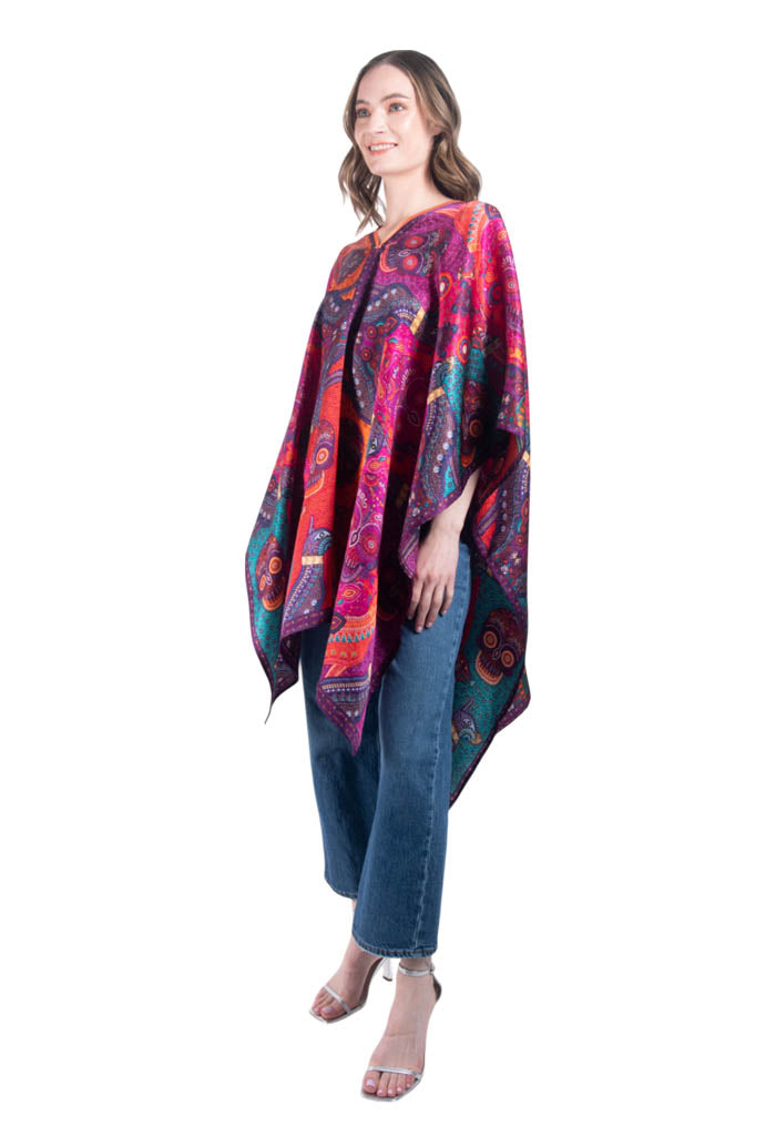 Huipil Seda Jqd Día de Muertos Mictlán