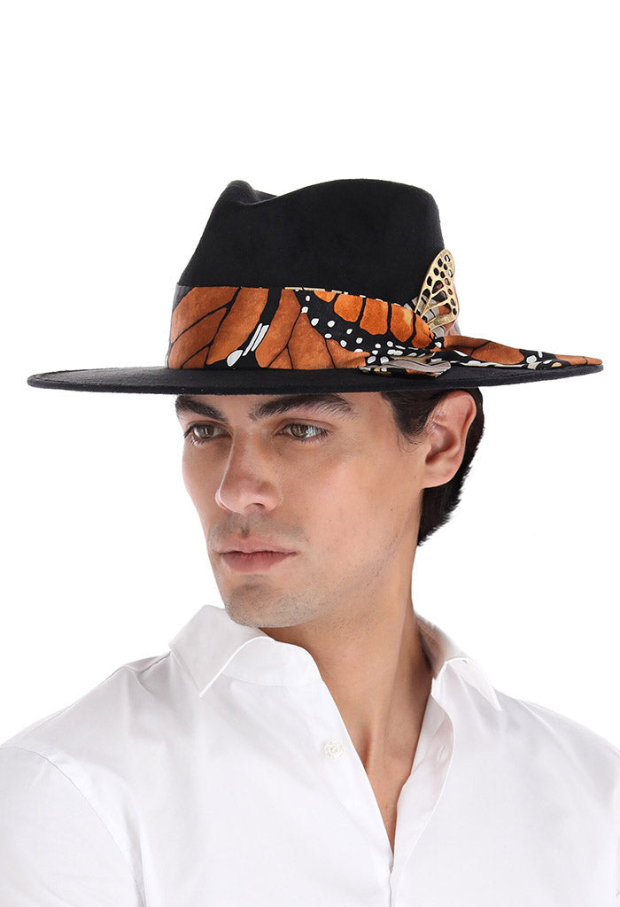 Sombrero Cehuallotl Verde Mariposa Macro