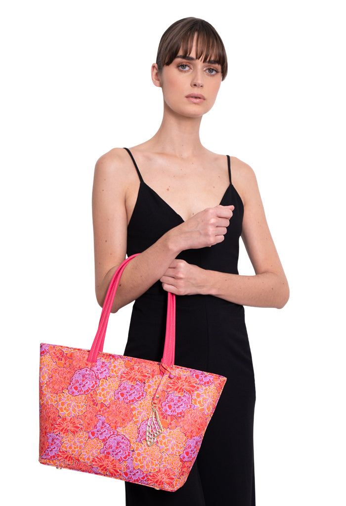 Tote K'iin Saffiano Cempasúchil Ofrenda