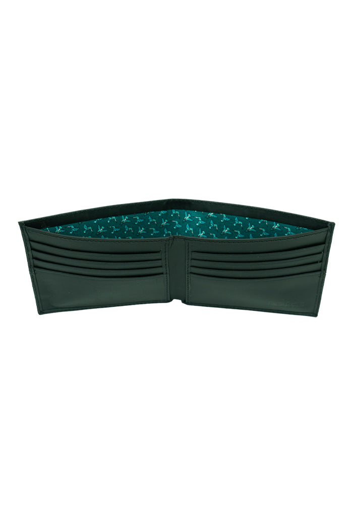 Cartera Semiak Negra Forro Colibrí Origami