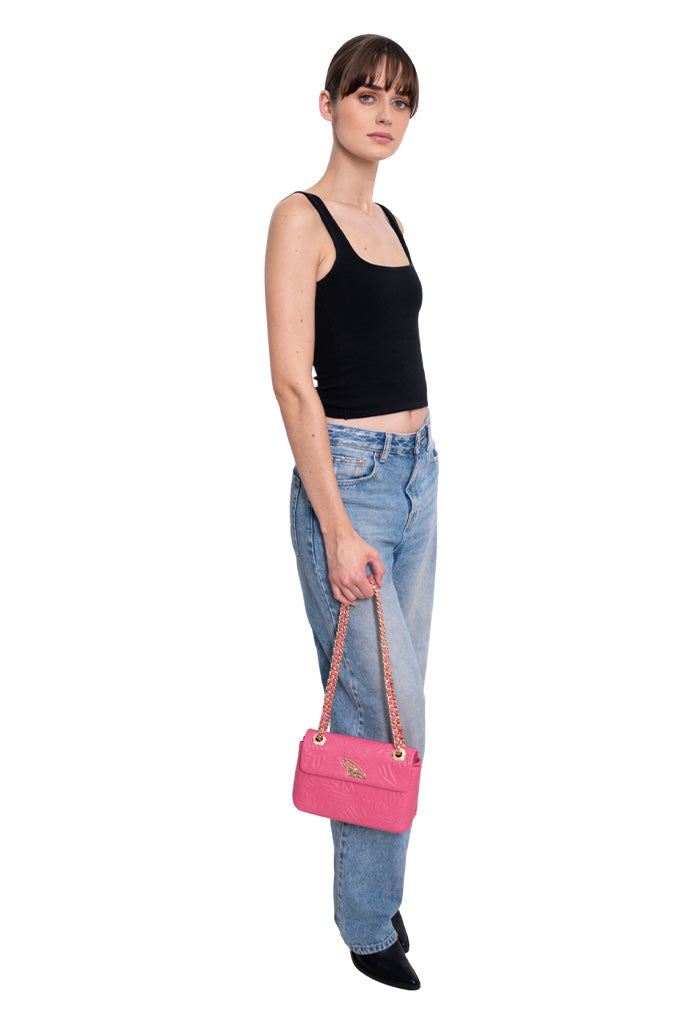 Bolsa Tusbel Piel Mini Grabado Mariposa