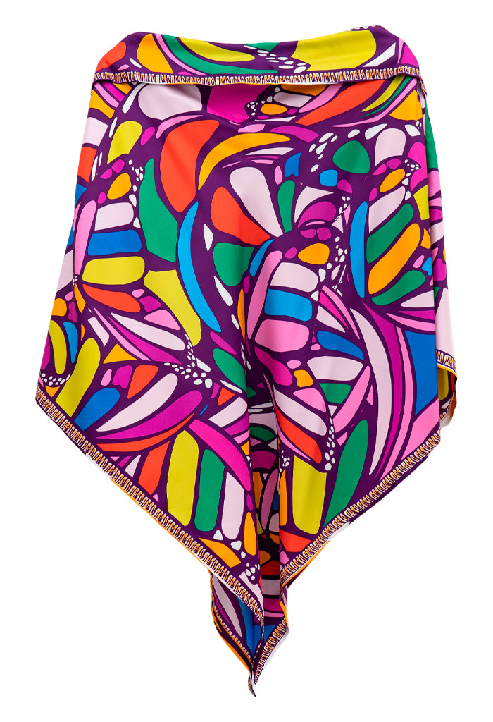 Poncho Mariposa Abstracta