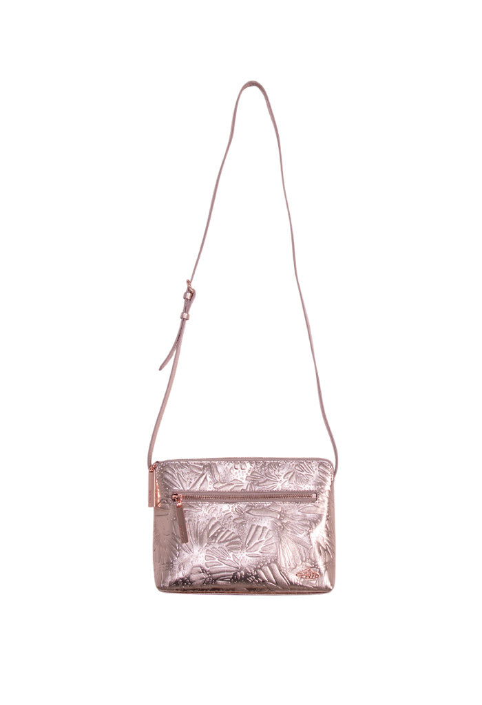 Bolsa Yaakun de Piel Grabado Mariposa