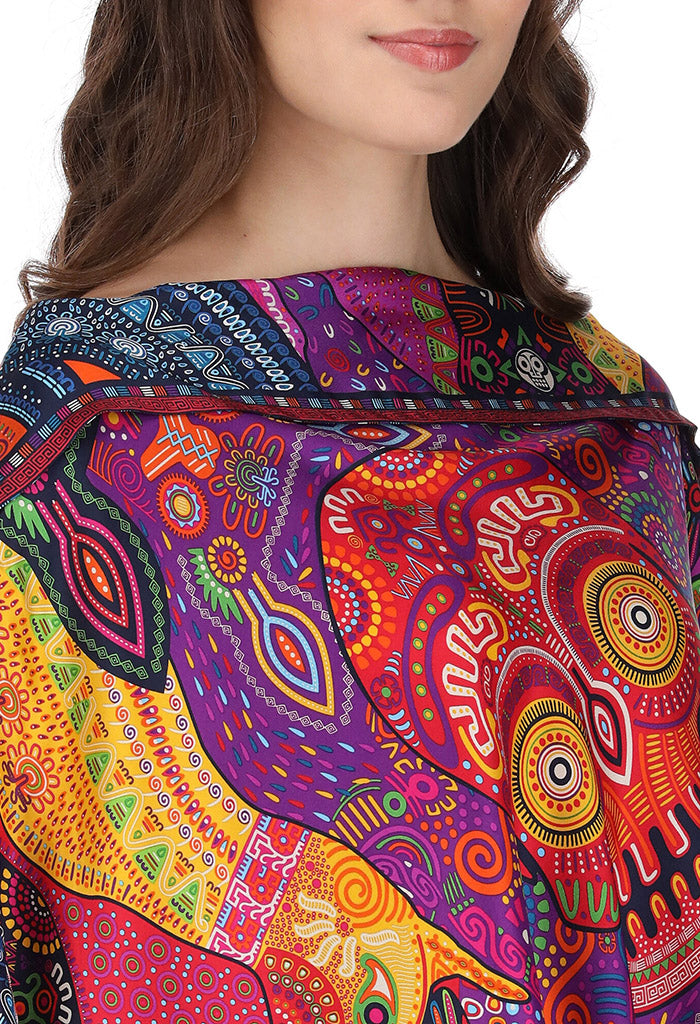 Poncho Día de Muertos Mictlán