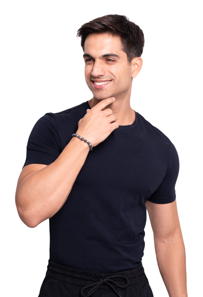 Pulsera con Greca Hematita