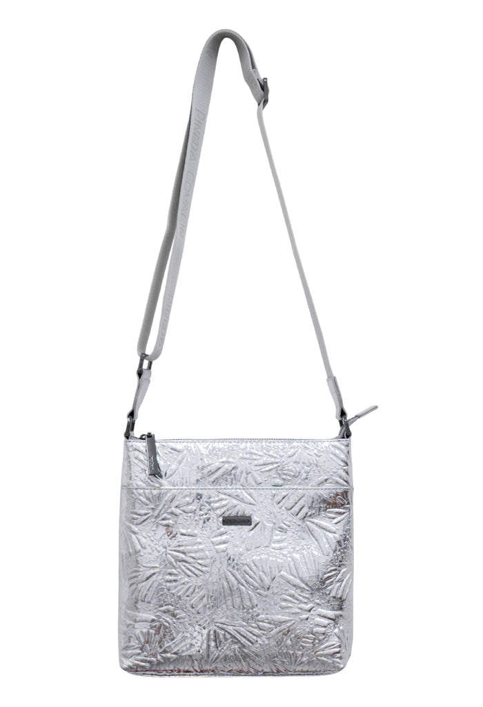 Messenger Bag Xíimbal de Piel Grabado Mariposa