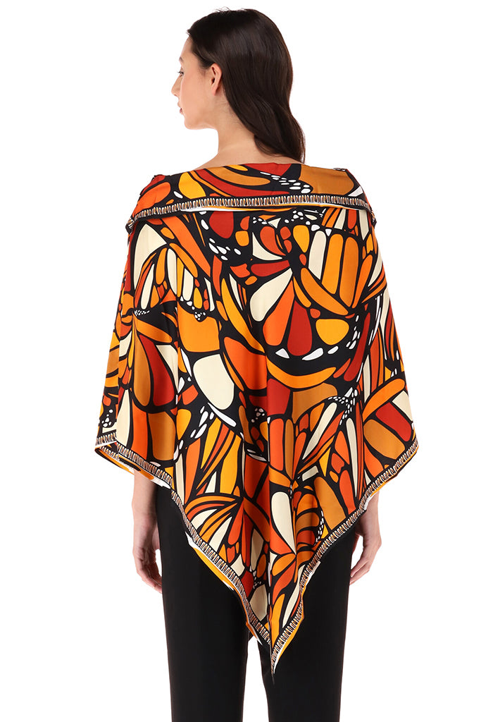 Poncho Mariposa Abstracta