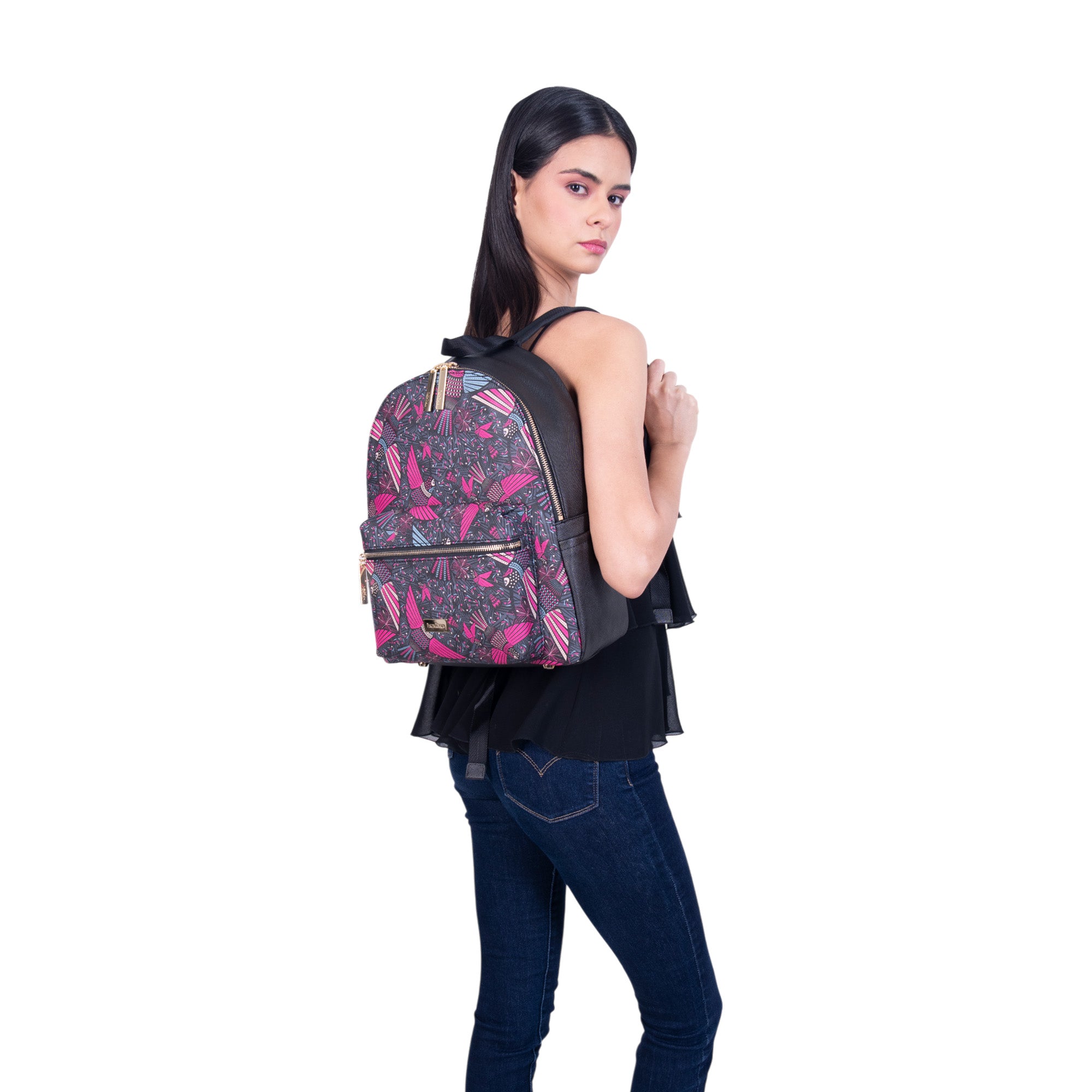 Backpack Nuuk Saffiano Colibrí