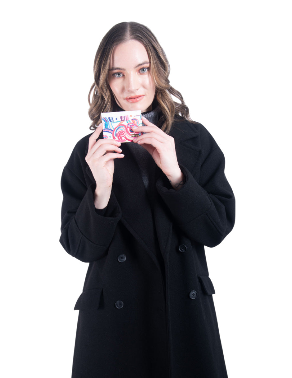 Tarjetero Kuxtal Saffiano Dama Quetzalcóatl