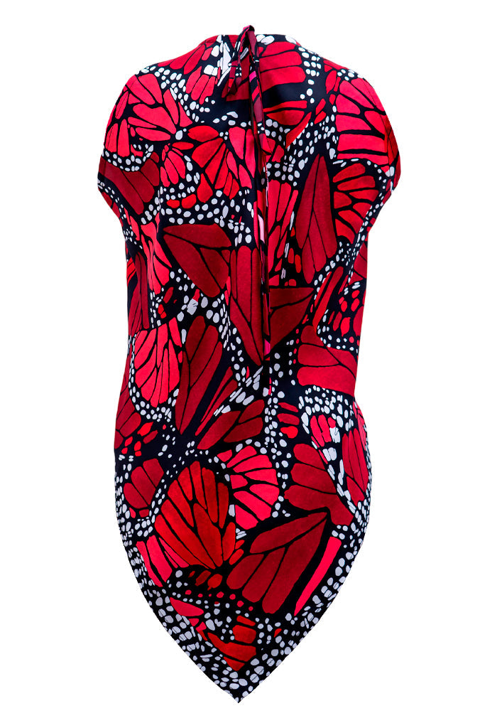 Blusa Cuello Ajustable Mariposa Macro