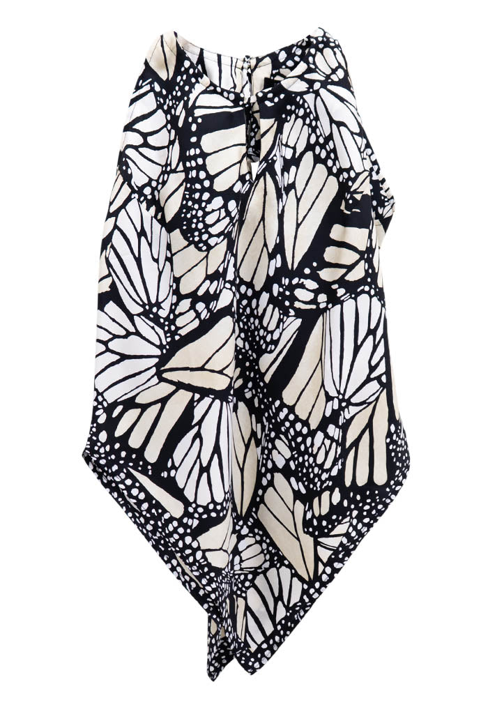Blusa Cuello Ajustable Mariposa Macro