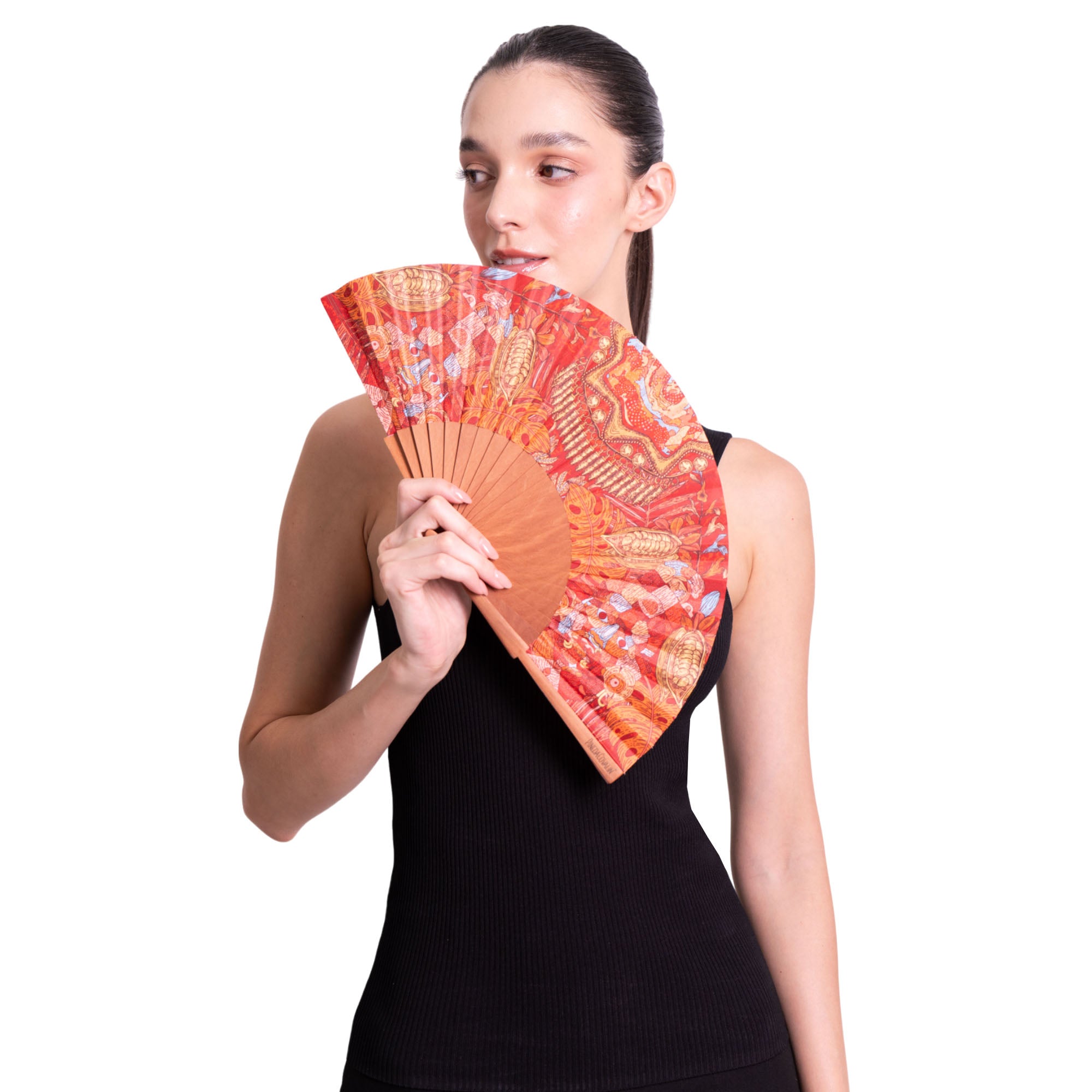 Abanico Iik Máscara de Jade